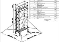 Mobil Alüminyum İskele Kule Dayanıklı 7.5m Kolay Kuleler İskele