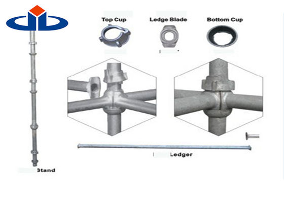Güçlü Yük Cuplock Kalıp Sistemi 48.3-48.6 Mm Çaplı Enerji Tasarrufu
